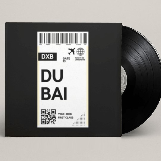 Destination Dubai Airport Travel pass Custom Vinyl Record Sleeves