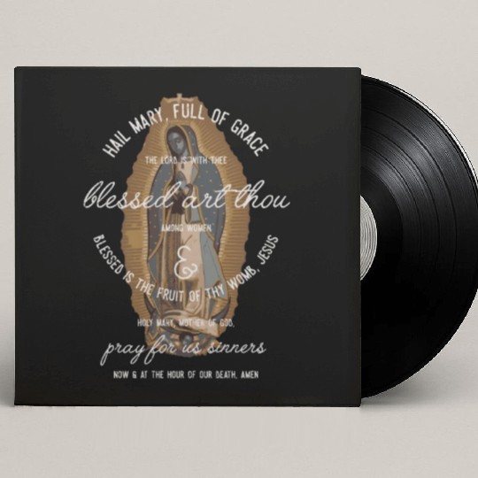 Our Lady Of Guadalupe Hail Mary Prayer Catholic Custom Vinyl Record Sleeves