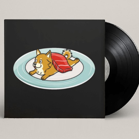 Shiba Inu Nigiri Sushi Custom Vinyl Record Sleeves