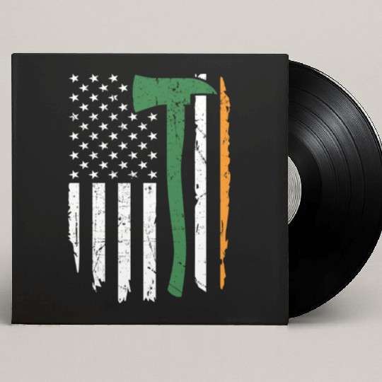 Irish Firefighter American Flag Ireland Custom Vinyl Record Sleeves