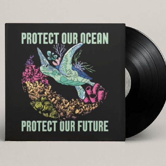 Marine Biology Protect Our Ocean Loves Marine Life Custom Vinyl Record Sleeves