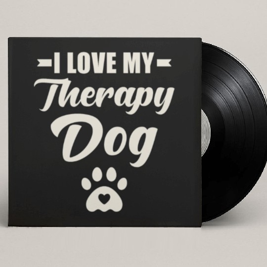 I Love My Therapy Dog Custom Vinyl Record Sleeves
