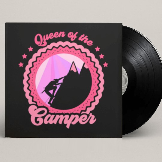 Queen Of The Camper Camping Camp Lover Campsite Custom Vinyl Record Sleeves