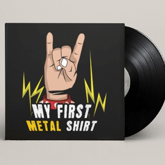 Rock Sign Rocker Hand Metal Kid First Metal Custom Vinyl Record Sleeves