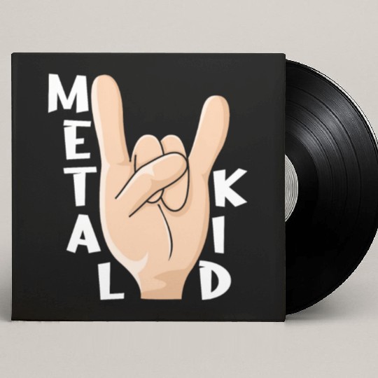 Rocker Rock Sign Rock Hand Metal Kid Music Lover Custom Vinyl Record Sleeves