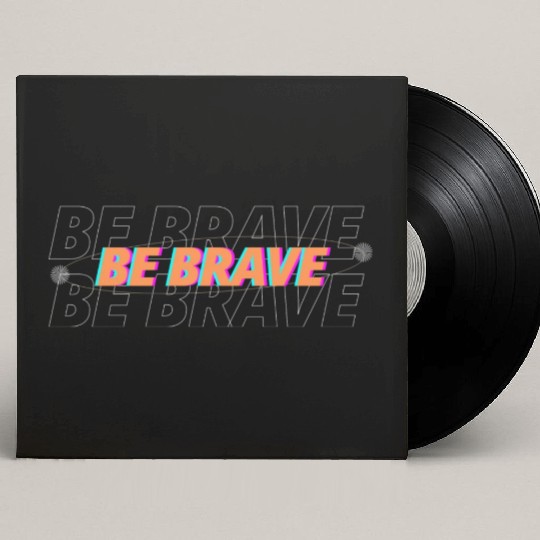 Black and Beige Typography Custom Vinyl Record Sleeves