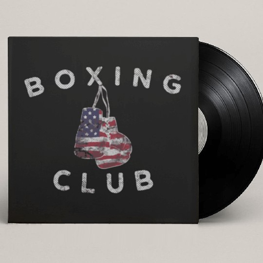 Boxing Club Vintage Us Flag Boxing Gloves Custom Vinyl Record Sleeves