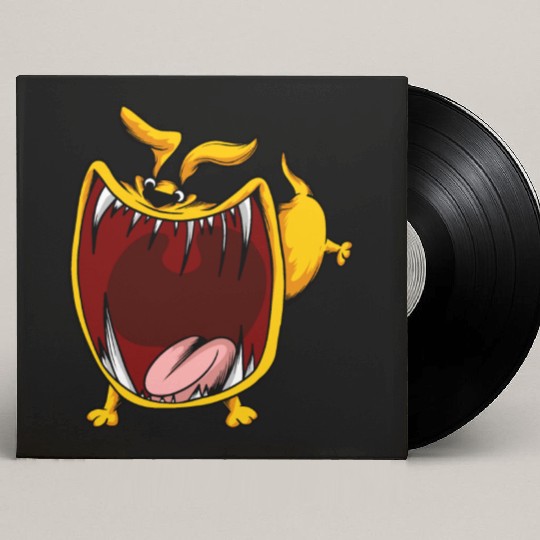Scary Big Mouth Dog Owners Pet Lover Gift Ideas Custom Vinyl Record Sleeves