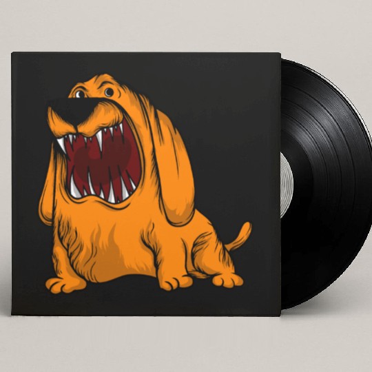 Scary Big Mouth Dog Owners Pet Lover Gift Ideas Custom Vinyl Record Sleeves