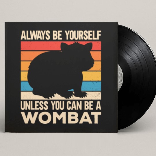Native Australian Animal Lovers Cute Wombat Custom Vinyl Record Sleeves