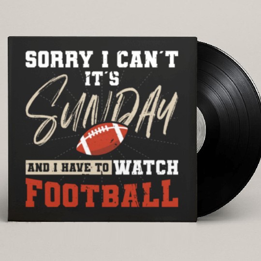American Football Sunday Football Player Sport Fan Custom Vinyl Record Sleeves