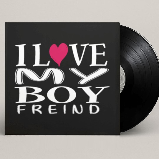 I Love My Boyfriend Custom Vinyl Record Sleeves I Heart My Boyfriend