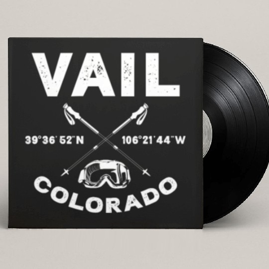 Vail Colorado, Skiing Custom Vinyl Record Sleeves