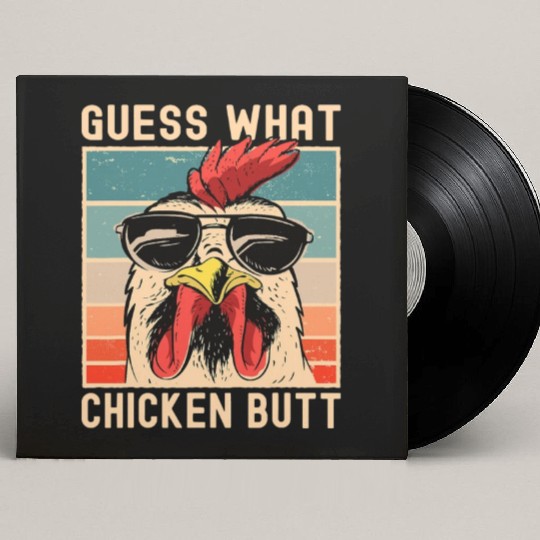 Chicken Meme Design Guess What Chicken Butt Custom Vinyl Record Sleeves