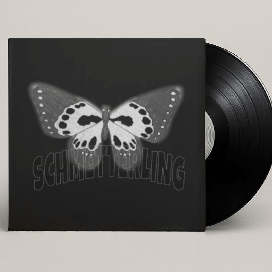 Schmetterling Butterfly Black and White Custom Vinyl Record Sleeves