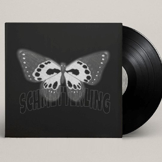 Schmetterling Butterfly Black and White Custom Vinyl Record Sleeves
