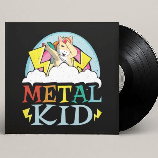 Guitar Metal Kid Music Rock Dab Unicorn Kawaii Custom Vinyl Record Sleeves