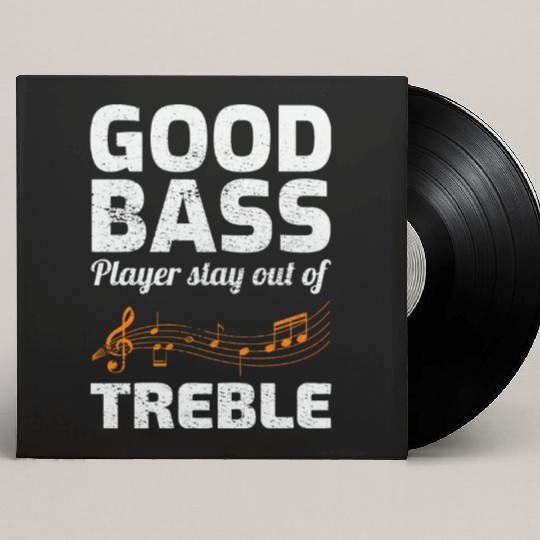 Bass Guitar Player Music Musician Bassist Funny Custom Vinyl Record Sleeves