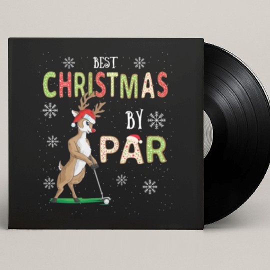 Golf Reindeer Pun Golfer Christmas Golfing Custom Vinyl Record Sleeves