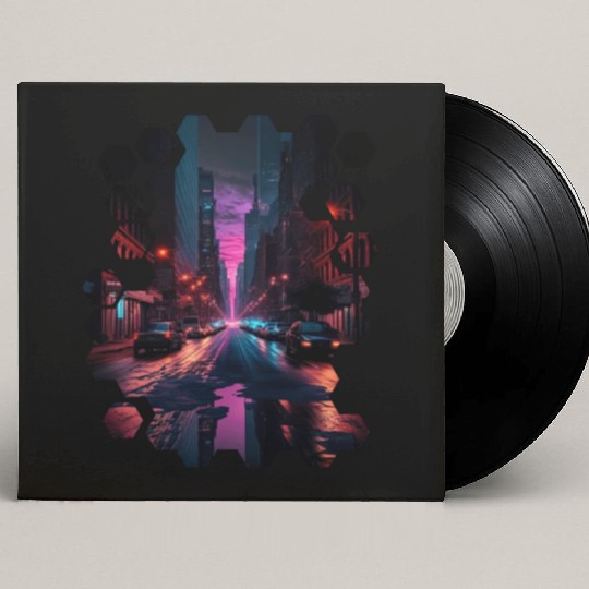 New York Vaporwave Aesthetic Retro Style Love NY Custom Vinyl Record Sleeves