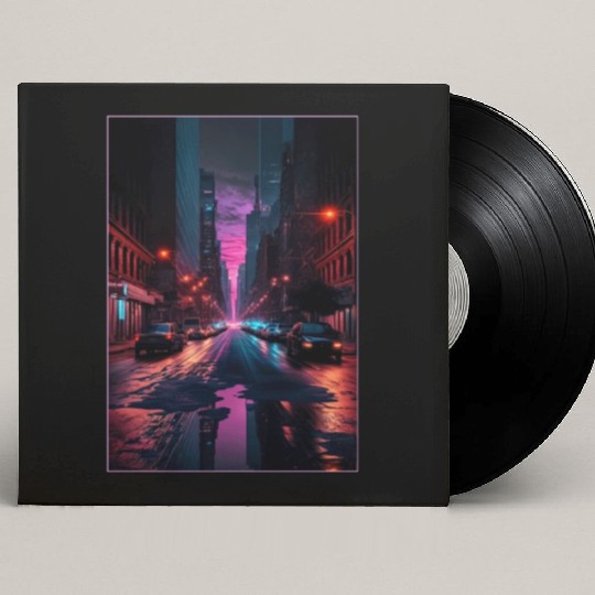 New York Vaporwave Aesthetic Retro Style Love NY Custom Vinyl Record Sleeves