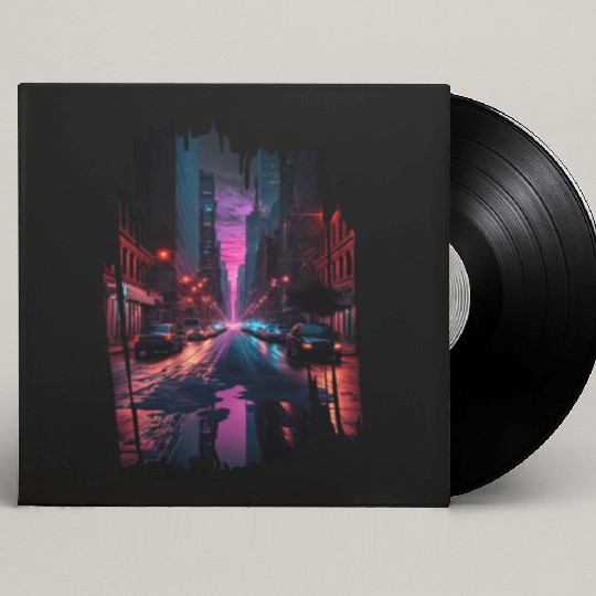 New York Vaporwave Aesthetic Retro Style Love NY Custom Vinyl Record Sleeves