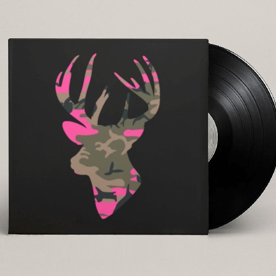 Deer Womens Camo Outfitter Black Custom Vinyl Record Sleeves