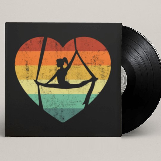 Aerial Silk vintage, Acrobatics Aerial Silks Custom Vinyl Record Sleeves