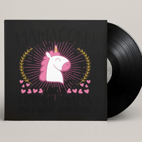 Mamacorn mom unicorn mothers day baby family kid Custom Vinyl Record Sleeves