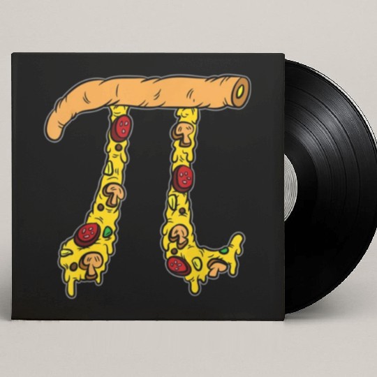 Pizza Pi Funny Pi day gift funny Pizza Pi Custom Vinyl Record Sleeves