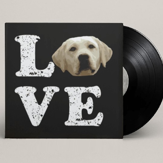I Love My Yellow Lab Labrador Retriever Dog Custom Vinyl Record Sleeves