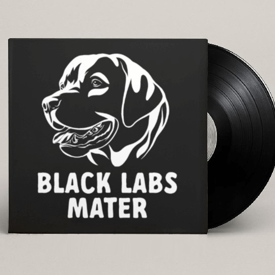 Labrador Retriever Black Labs Matter Custom Vinyl Record Sleeves