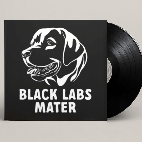Labrador Retriever Black Labs Matter Custom Vinyl Record Sleeves
