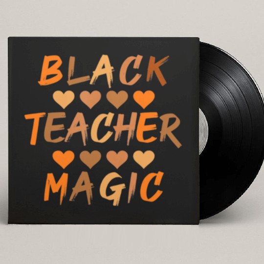 Black History Month Black Teacher Magic African Custom Vinyl Record Sleeves