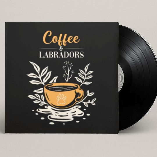 Labrador Retriever Coffee And Labradors Custom Vinyl Record Sleeves