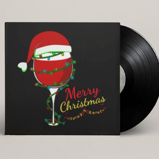 Merry Christmas Custom Vinyl Record Sleeves / Christmas Lights