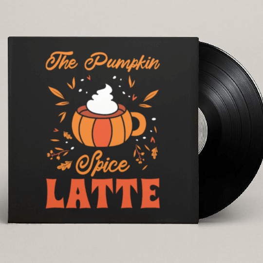 Pumpkin Spice Latte Halloween Coffee Lover Tarot Custom Vinyl Record Sleeves