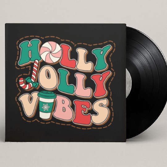 holly jolly vibes Custom Vinyl Record Sleeves
