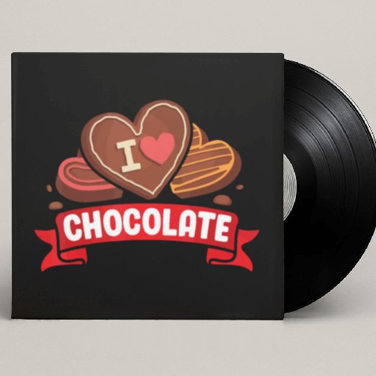I Love Chocolate Sweets Candy Chocolate Bar Custom Vinyl Record Sleeves