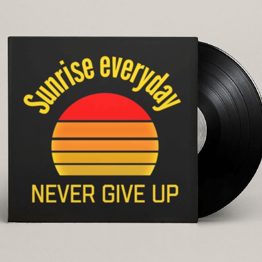 Sunrise Everyday Never Give-Up Funny Gifts Custom Vinyl Record Sleeves