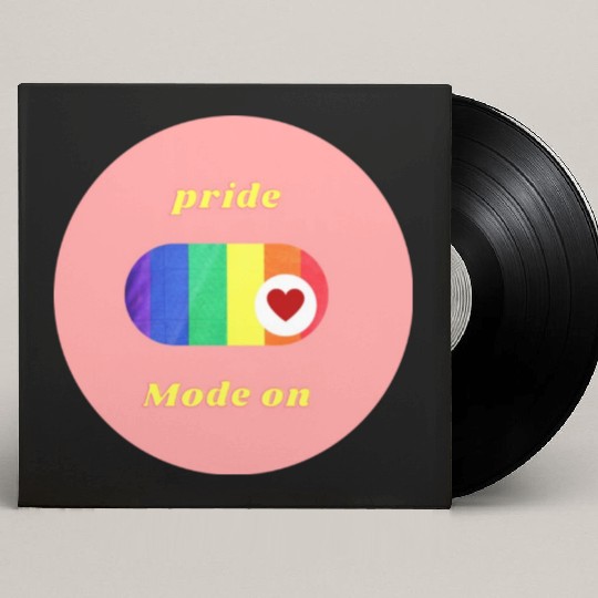 Colorful Pride Mode LGBT Circle Sticker 1 modified Custom Vinyl Record Sleeves