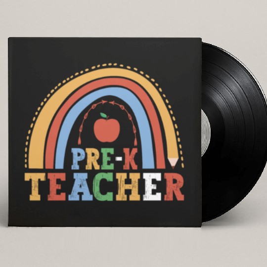 Pre-K Teacher 100th Day Of School Education Custom Vinyl Record Sleeves