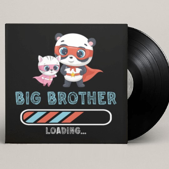 Big brother super hero panda cat Custom Vinyl Record Sleeves
