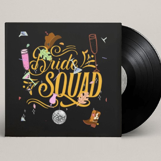 Bachelorette cowgirl disco 80s party Custom Vinyl Record Sleeves