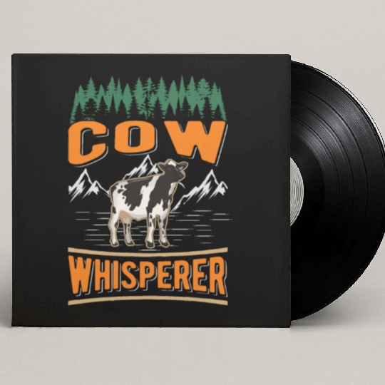 Cow Whisperer Farmer Cattle Breeder Cows Custom Vinyl Record Sleeves