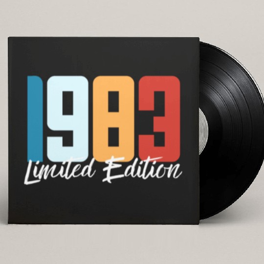 40 Years Vintage 1983 Retro 40th Birthday Custom Vinyl Record Sleeves