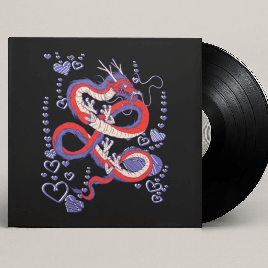 Cooler Japanese dragon Custom Vinyl Record Sleeves