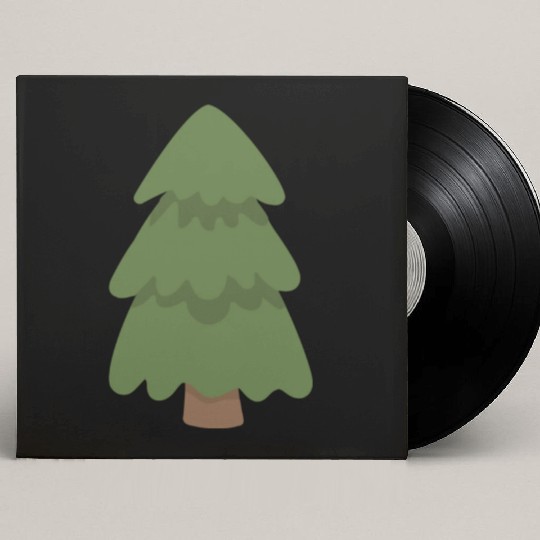 Cartoon Evergreen Tree Custom Vinyl Record Sleeves