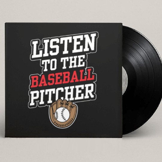 Listen To The Baseball Pitcher Player Hobby Custom Vinyl Record Sleeves