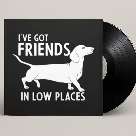 Dachshund I've Got Friends in Low Places Cute Dogf Custom Vinyl Record Sleeves